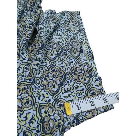 Catherines V-Neck Mosaic Pattern  Women's Tunic 5X  34W 36W Yellow,Black & White - Picture 5 of 10